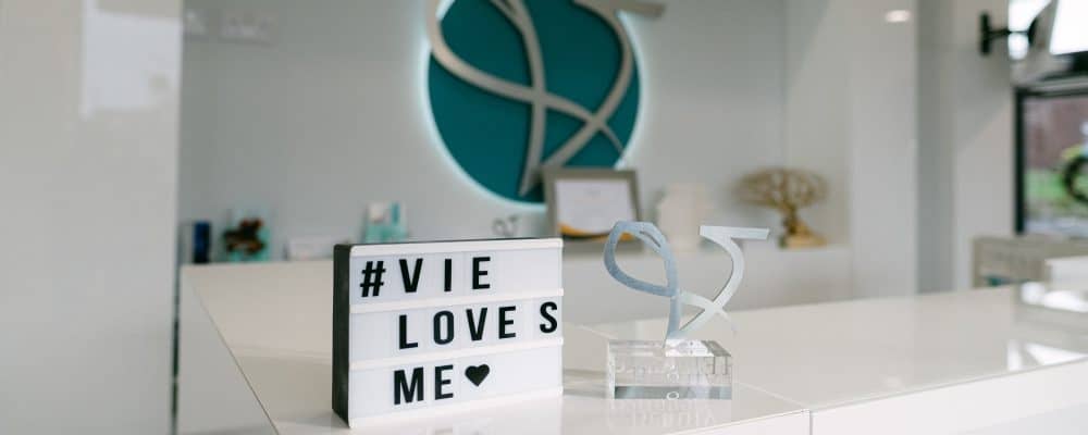 #VieLovesMe and Vie Aesthetics logo
