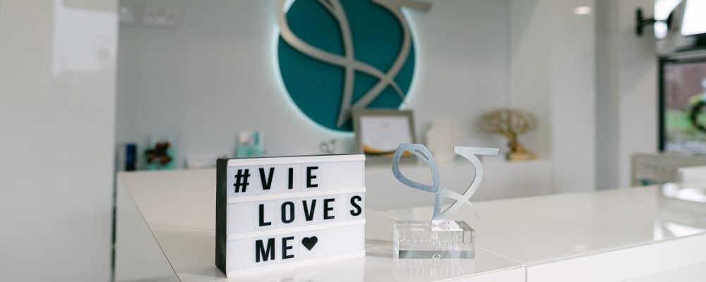 #VieLovesMe and Vie Aesthetics logo