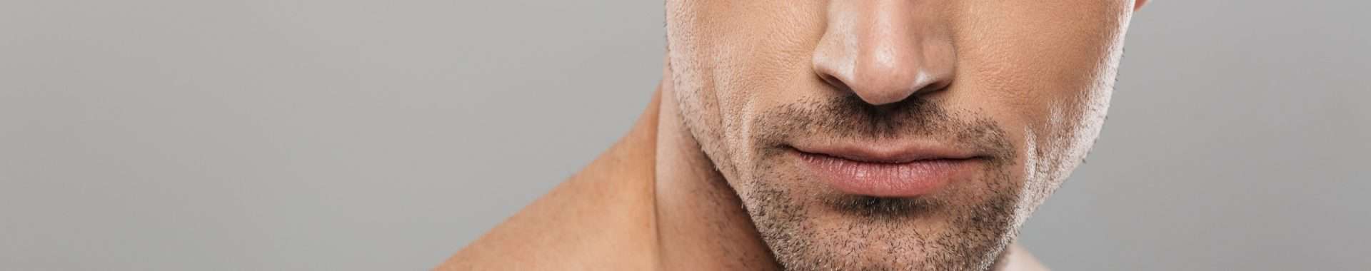 banner for male facial treatments