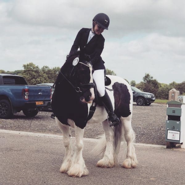 woman horserider after undergoing ems muscle strengthening procedure