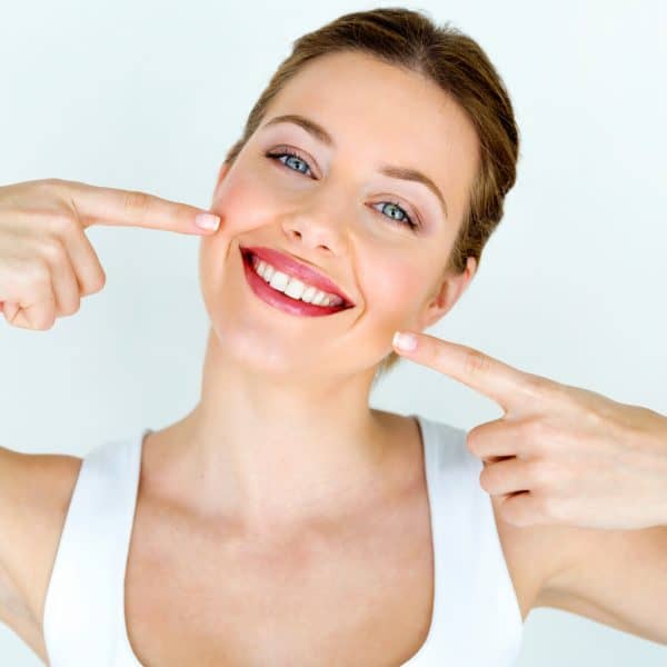 woman with beautiful smiling lips