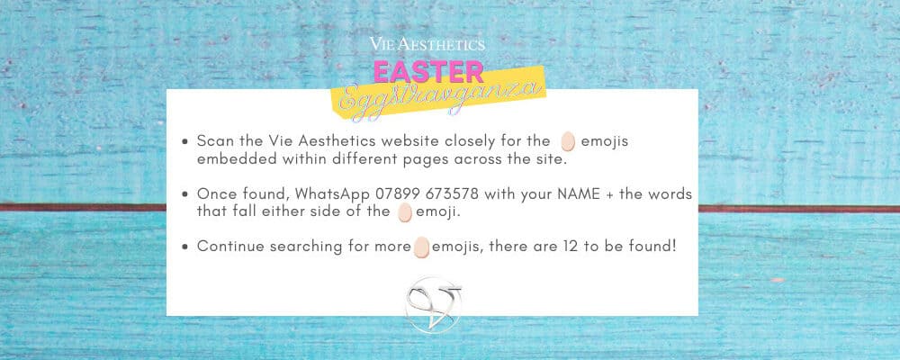 Virtual Easter egg Hunt at Vie Aesthetics how to get involved