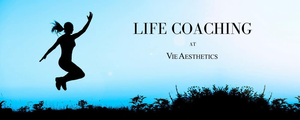 motivational image life coaching at vie aesthetics banner