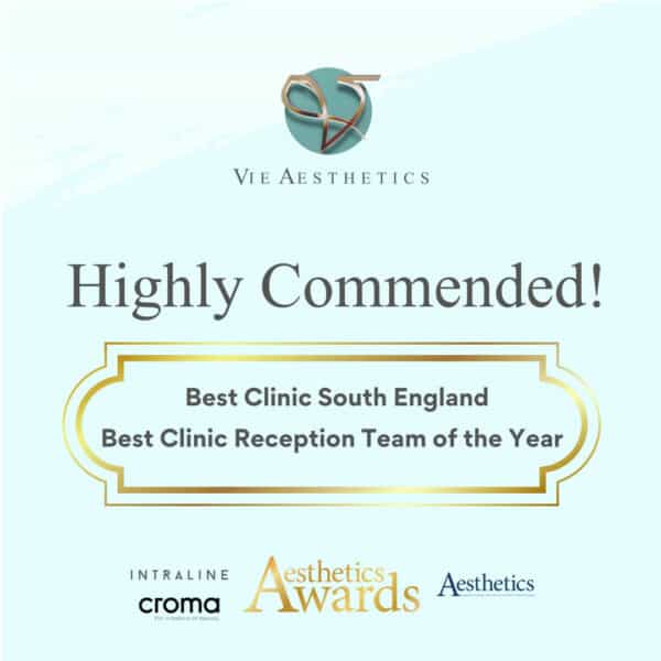 Vie Aesthetics highly commended at Aesthetic Awards