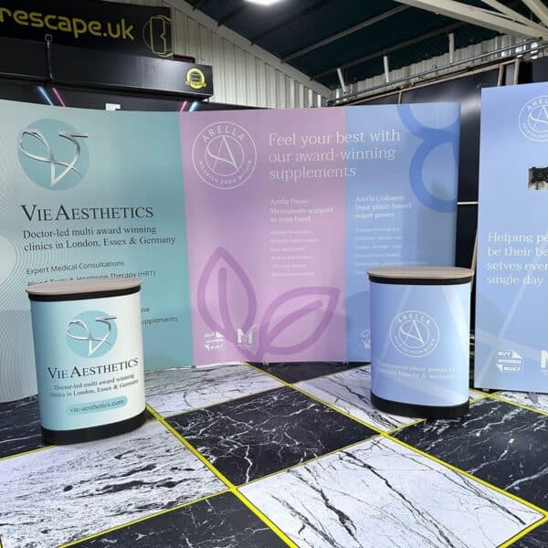 Vie Aesthetics stand at Pause Live 2024