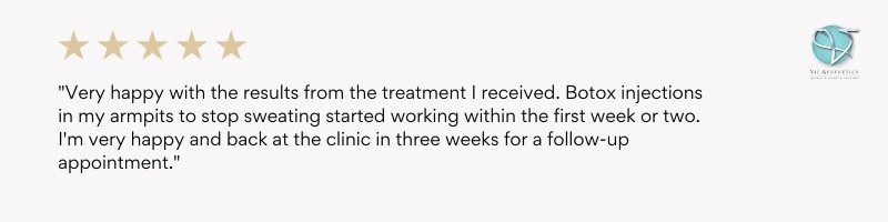 hyperhidrosis client review excessive sweating