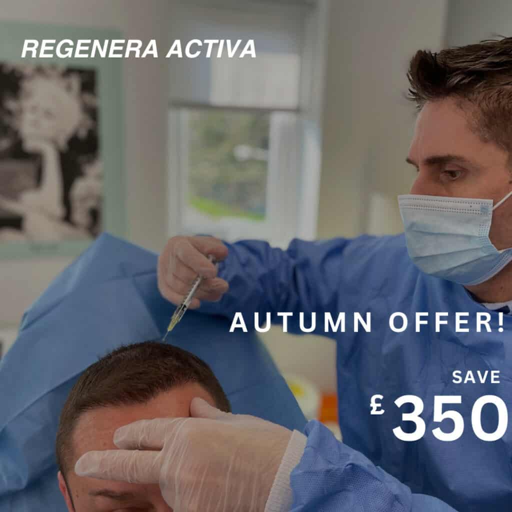 autumn offer £350 off hair loss treatment vie aesthetics